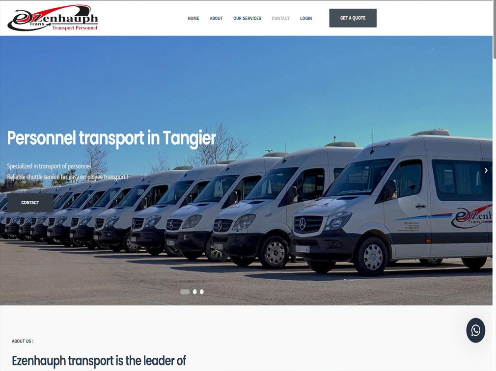 Site web transport Ezenhauphtrans